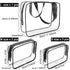APREUTY Clear Makeup Bags, TSA Approved 6 Pcs Cosmetic Makeup Bags Set, Clear PVC with Zipper Handle for Travel