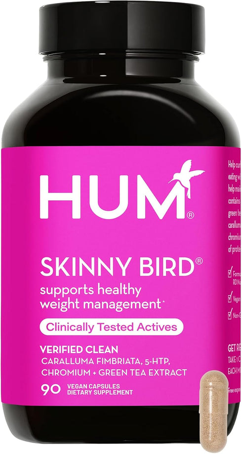 HUM Skinny Bird Appetite Suppressor for Women with Caralluma, Chromium, Green Tea Extract (90 Capsules)