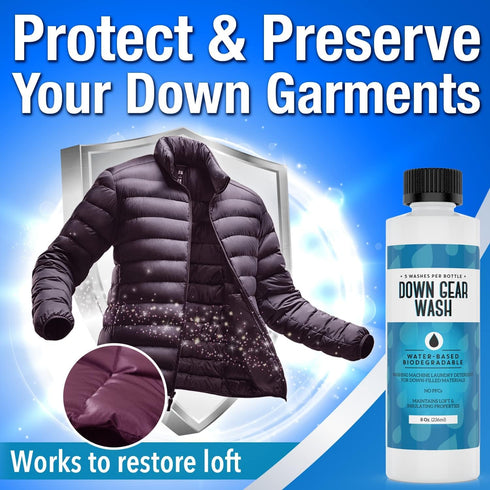 IMPRESA Concentrated Down Wash Detergent, 5 Loads, 8 oz, High-Performance for Coats