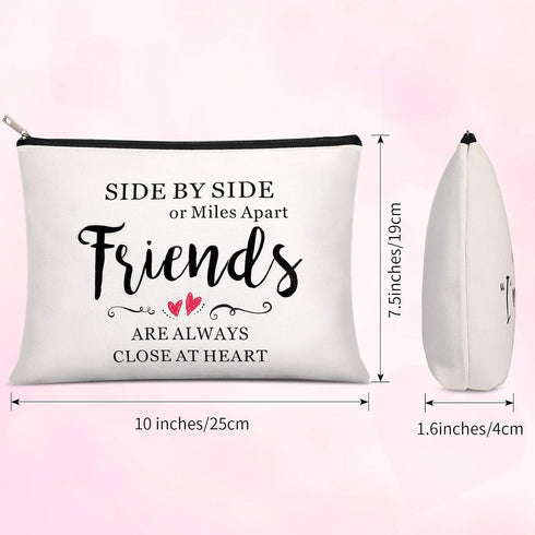 Weewooday 5 Pcs Friend Gifts Cosmetic Bags - Friendship Makeup Bags for Women Party Favors