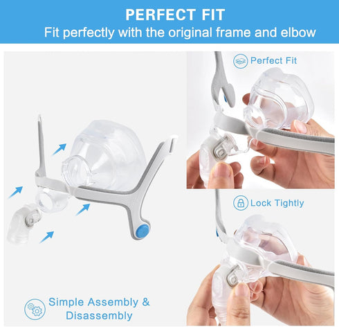 Wagleriz 2 Pack N20, N20 Elbow, Replacement Nasal Cushion for ResMed Airfit Medium, Compatiable with Orignal Airfit
