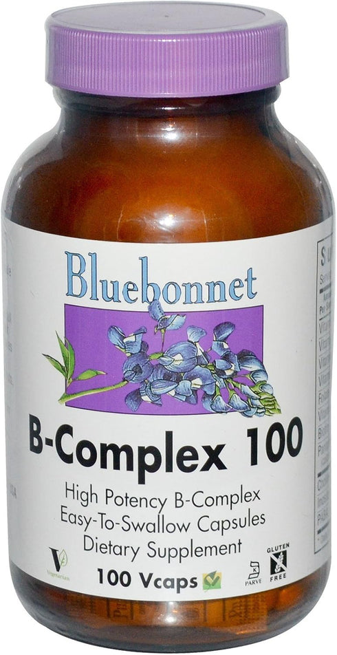 Bluebonnet B-Complex 100mg, 100 Veg Caps
