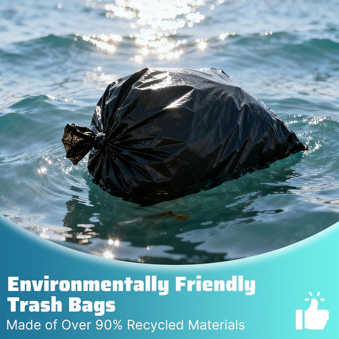 Zokaitwy 30-35 100 Count, 21 30-35 Packing Gallon Trash Bags Micron HDPE, Durable & Tear-Resistant Trash Can Liners