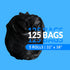 Reli. SuperValue 33 Gallon Trash Bags | 125 Count | Made in USA | Heavy Duty | Black Multi-Use Garbage Bags by Reli.