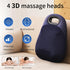 HawuMasseur ,4D 4 Shiatsu Neck and Back Massager ,With Heating and Bidirectional Rotation Heads Electric Massage Pillow
