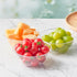 Qeirudu 12 oz Hard Plastic Bowls, 50 Pack Disposable Clear Plastic Salad Bowls for Ice Creams, Desserts, Fruits,