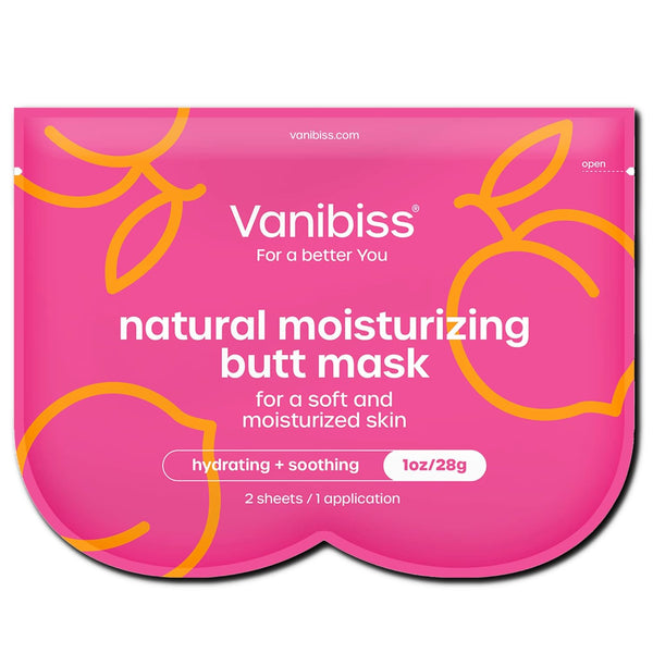 Vanibiss Butt Mask - Moisturizing & Hydrating Beauty Mask for Women, Collagen Skincare for Buttocks (2 Sheets)