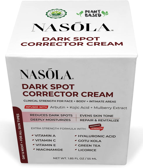 Dark Spot Corrector Cream for Face & Body, Natural Skincare with Kojic Acid & Mulberry, 1.85 Fl Oz
