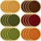 Tiangrid 48 Pcs Green and Brown Paper Plates 9 Inch Gradient Woodland Scalloped