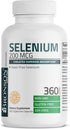 Bronson Selenium 200 mcg, Yeast Free Chelated Amino Acid Complex, 360 Vegetarian Capsules for Superior Absorption