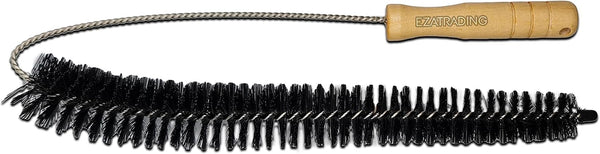 27 Inch Bristle and Flexible Stainless Steel Brush for Dryer Lint, Refrigerator Coils, and Drain Pipes
