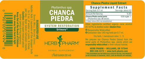 Chanca Piedra Liquid Extract for Urinary System Support, 1 Fl Oz by Herb Pharm