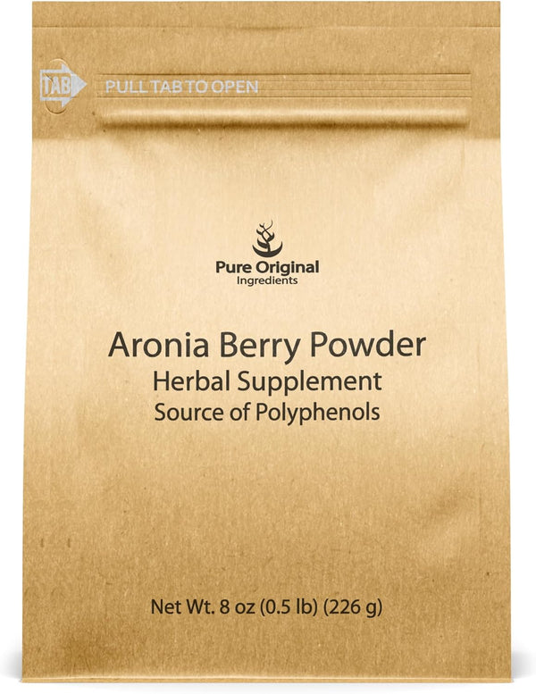 PURE ORIGINAL INGREDIENTS Aronia Berry Powder (8 oz) Fruit Supplement Extract, Always Pure, No Additives