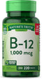 Nature's Truth B12 Vitamin Tablets | 1000 mcg | Non-GMO & Gluten Free Supplement | 220 Count