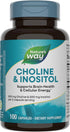 Nature's Way Choline & Inositol, 500 mg Choline & 500 mg Inositol, 100 Capsules, Supports Brain Health & Cellular