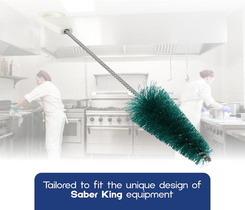 Prince Castle Saber King Cleaning Kit with Round Brush, Green - Vegetable Chopper Blade and Kitchen Chopper Parts