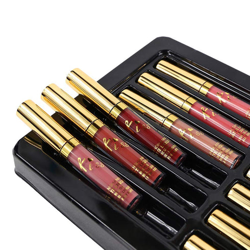Matte Liquid Lipstick Set, Waterproof, Long Lasting, Non-Stick Cup, Velvety Liquid Lipstick, Kiss-proof, Durable Nude