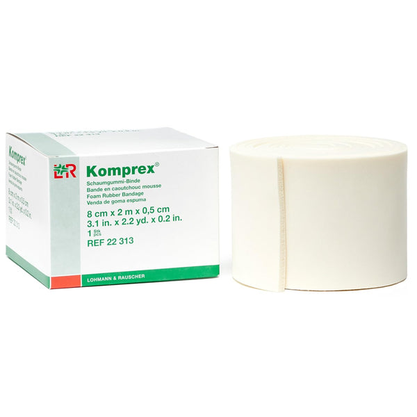 Lohmann & Rauscher Komprex Foam Rubber Roll, 5 mm Thick, 8 cm Wide x 2 m Long for Compression Wrapping