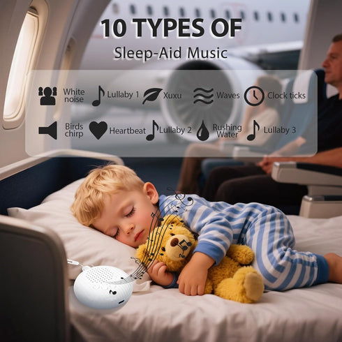 Rukico 10 Sleep Machine with Automatic Noise Monitoring White Noise Sound Machine for Adults & Kids,Bedside Digital