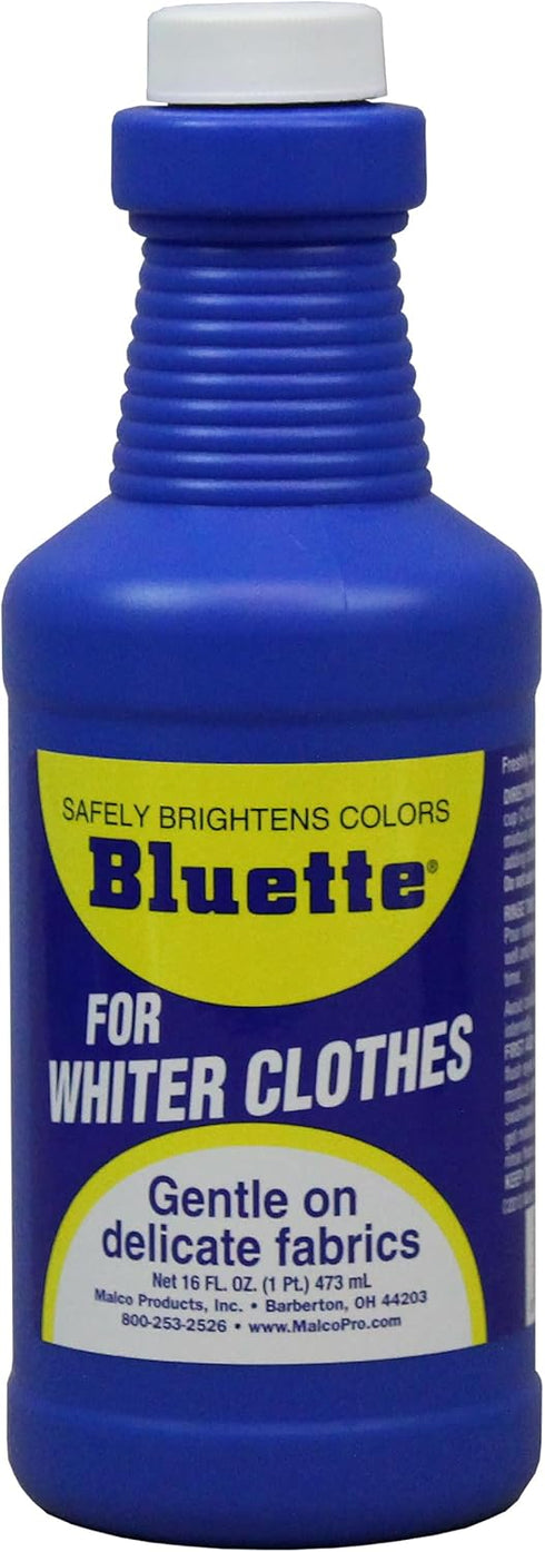 Bluette Laundry Bluing (2 Pack) - Whitener for Delicate Fabrics, Safe for Light Clothes & Sheets
