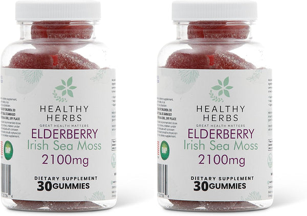 Healthy Herbs Organic Sea Moss Gummies - Concentrated Irish Sea Moss +