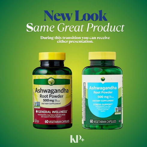 KP+ 500 Immune 60 Pack 1 Ashwagandha Root Powder mg | General Wellness | May Help Moderate Stress & Support Health |