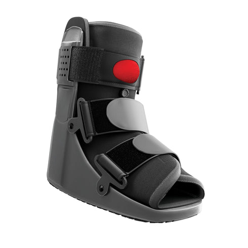 Rapid Recover Short Walking Boot, Medical Grade Foot & Ankle Support Brace, Adjustable Air Pump, Small, Black