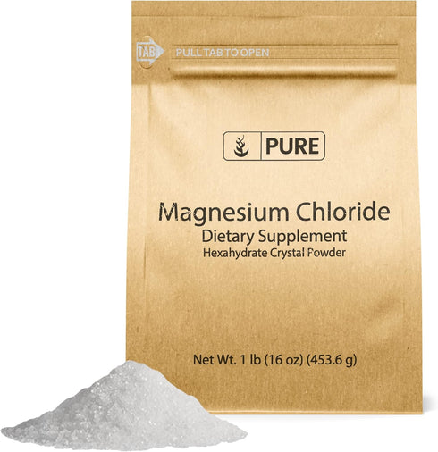 Pure Original Ingredients Magnesium Chloride, 1 lb, Eco-Friendly Packaging, Crystal Powder Supplement