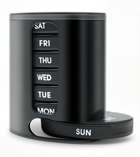 Weekly Pill Organizer (Twice-A-Day), Portable 7 Day Pill Box Case with AM/PM Compartments for Supplements