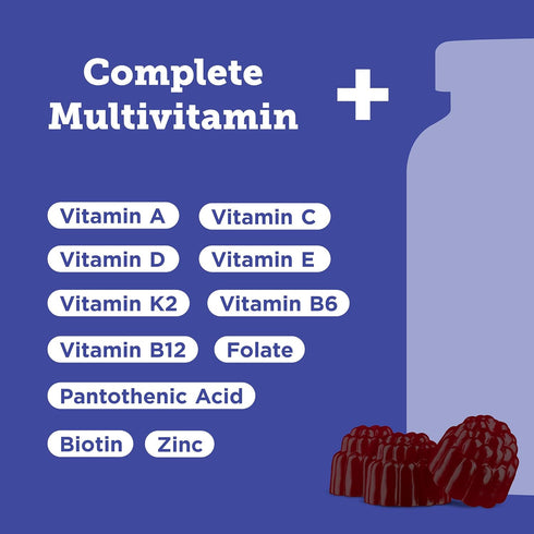 Gummies 60ct Hyland's Kids Multivitamin + Superfoods Boost, Sugar Free Natural Strawberry Flavored with Fruits