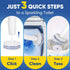 HHXI 90Ct Aromative Toilet Brush Refills, Toilet Bowl Cleaner Refills, Double-Layer Cleaning Pads Added, Disposable