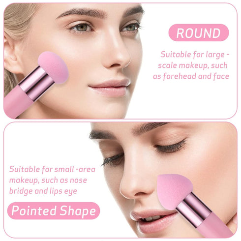 Sibba 3 PCS Makeup Sponges, Foundation Beauty Blender, Wet and Dry Applicator, Cosmetic Concealer Face Brush