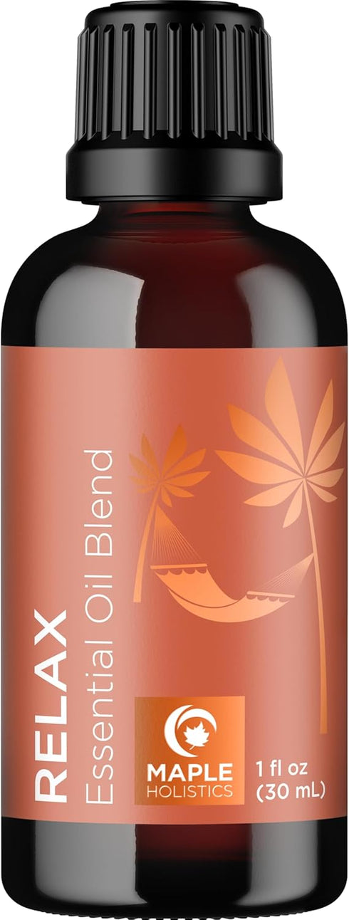Relaxing Essential Oil Blend for Diffuser, Aromatherapy Oils for Home and Travel Stress Support