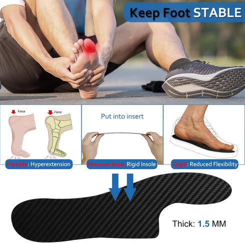 Pain,1Piece (265mm) Mortons Extension Orthotic,Recovery Carbon Fiber Insole,Very Rigid Foot Support Insert for Morton's