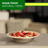 Compostable 12 OZ/350ml Bowls, 150Pcs Bamboo & Bagasse Disposable Bowls for Hot Soup, Microwave Safe