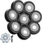 Men's Electric Shaver Replacement Heads, 8D Sharp Stainless Steel Blades - 8 Heads for Electric Rotary Shaver (Black)