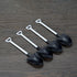 LJJCSFF 20 PCS Black Shovel Spoons Dessert Mini Pudding Spoons Plastic Shovel Spoons Disposable Tiny Shovel Spoon