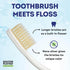 MOUTHWATCHERS Soft Flossing Folding Travel Toothbrush, Blue, Ultra Clean, Good for Sensitive Teeth and Gums, by Dr.