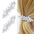 WHAVEL 2PCS Pearl Hair Barrettes, Rhinestone French Barrette Hair Clips, Decorative Hair Accessories for Women