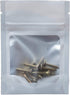 HANSER Smell Proof Odorless Mylar Resealable Foil Pouch Bags with Clear Window, Stand Up Bottom, Airtight, Matte White,