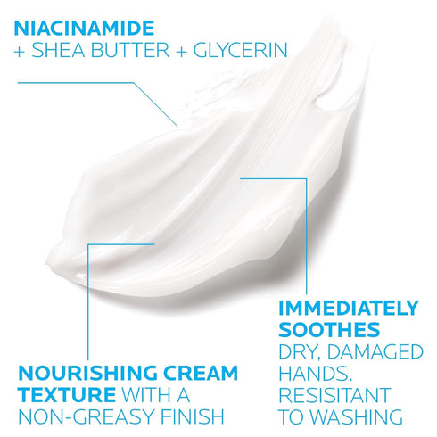La Roche-Posay Cicaplast Hand Cream, Moisturizing Lotion for Dry Hands