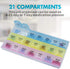 Weekly Pill Organizer - (Pack of 2) 21 Day Pill Planners for Vitamins & Medication