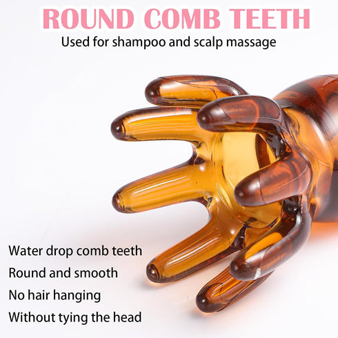 Hpmjz Set 3 8 Cute Head Massage Comb Pcs Point Massage Comb Manual Scalp Massagers Acupressure Massager Tool with Legs