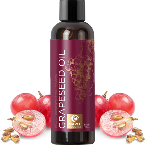 Pure Grapeseed Oil for Skin Care, Cold Pressed Moisturizing Carrier Oil, Natural Vitamin E Anti Aging