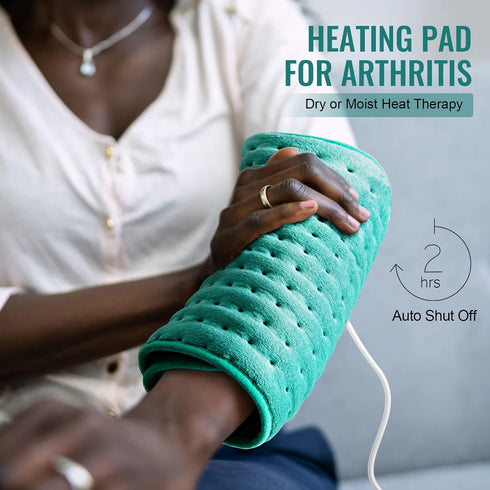 Electric Heating Pads for Pain Relief - Back, Neck, Shoulder Relief with Auto Shut Off & 6 Heat Settings, Moist Dry