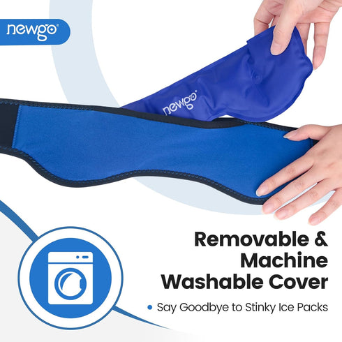 NEWGO Headache Ice Pack Head Wrap for Migraines, Cold Pack Therapy Wrap for Headache Relief