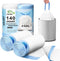 140 Count Small Trash Bags, 4 Gallon Drawstring, No-tear Design, White, YUFDA Strong Unscented Trash Bags