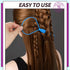 Teenitor 4pcs Pony Hair Tail Accessories - 2 Pairs French Braiding Tool, Turvy Styling Tool for Women Girls, Purple/Blue