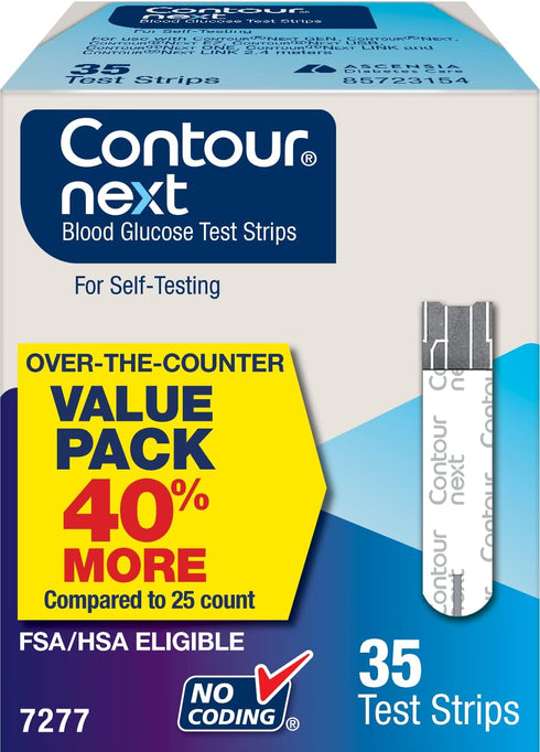 CONTOUR NEXT Blood Glucose Test Strips for Diabetes - 35 Count