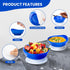 2Pack Spill Proof Scoop Bowl with Non-Skid Suction Base, Adaptive Self-Feeding Dinnerware for Elderly and Disabled